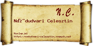 Nádudvari Celesztin névjegykártya